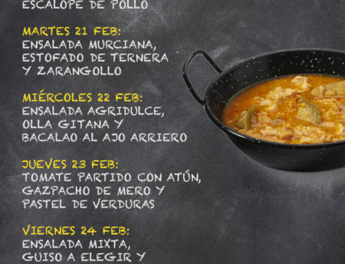 Menú Restaurante RMCT1919 — Semana del 20 al 24 de Febrero