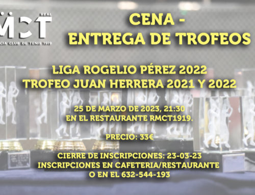 Cena Entrega de Trofeos Liga Rogelio Pérez 2022 y Trofeo Juan Herrera 2021 – 2022