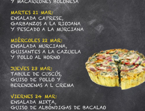 Menú Restaurante RMCT1919 — Semana del 20 al 24 de Marzo