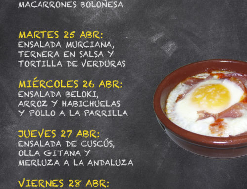 Menú Restaurante RMCT1919 — Semana del 24 al 28 de Abril