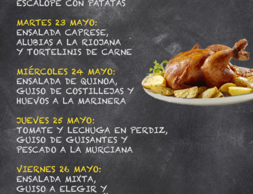 Menú Restaurante RMCT1919 — Semana del 22 al 26 de Mayo