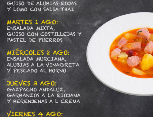 Menú Restaurante RMCT1919 — Semana del 31de Julio al 4 de Agosto
