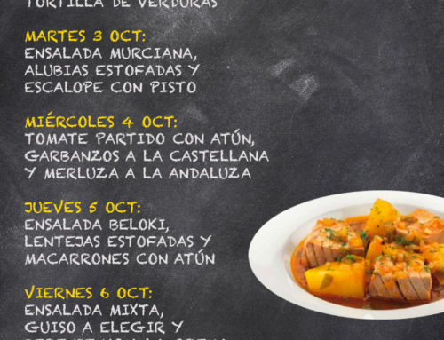 Menú Restaurante RMCT1919 — Semana del 02 al 06 de Octubre