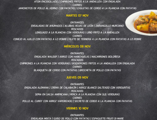 Menú Restaurante RMCT1919 — Semana del 6 al 10 de Noviembre