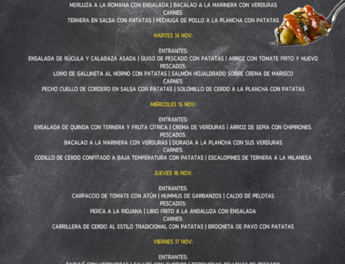 Menú Restaurante RMCT1919 — Semana del 13 al 17 de Noviembre