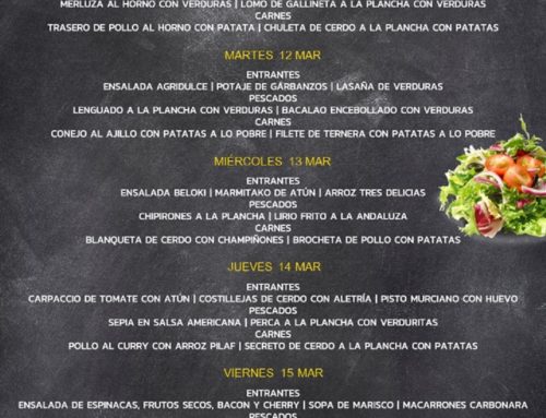 Menú Restaurante RMCT1919 — Semana del 11 al 15 de Marzo