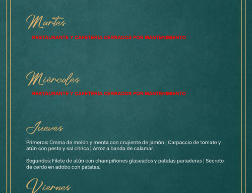 Menú Restaurante RMCT1919 — Semana del 9 al 13 de junio