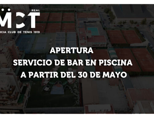 Apertura Servicio de Bar en Piscina a partir del 30 de mayo