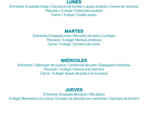 Menú Diario Noviembre – Restaurante RMCT1919